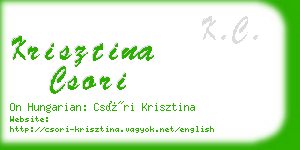 krisztina csori business card